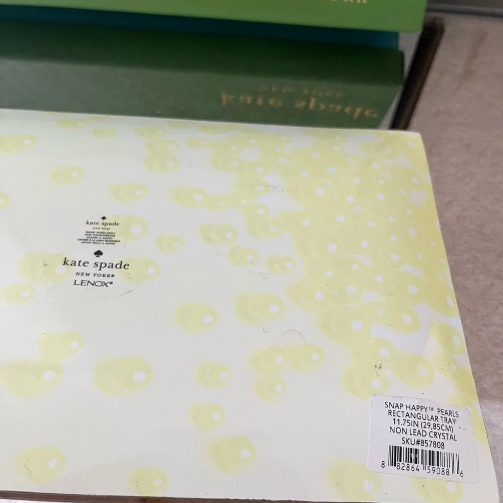 Kate Spade ♠️ Happy Pearls Rectangular Tray - Picture 4 of 5